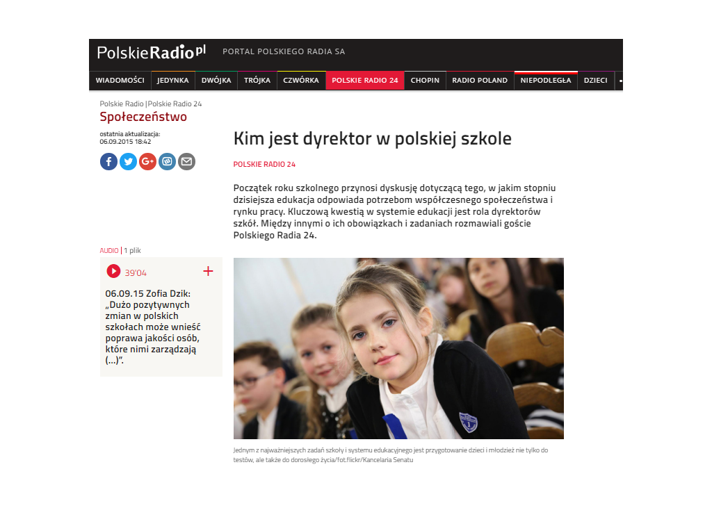 Polskie Radio 24: Kim jest dyrektor w polskiej szkole?